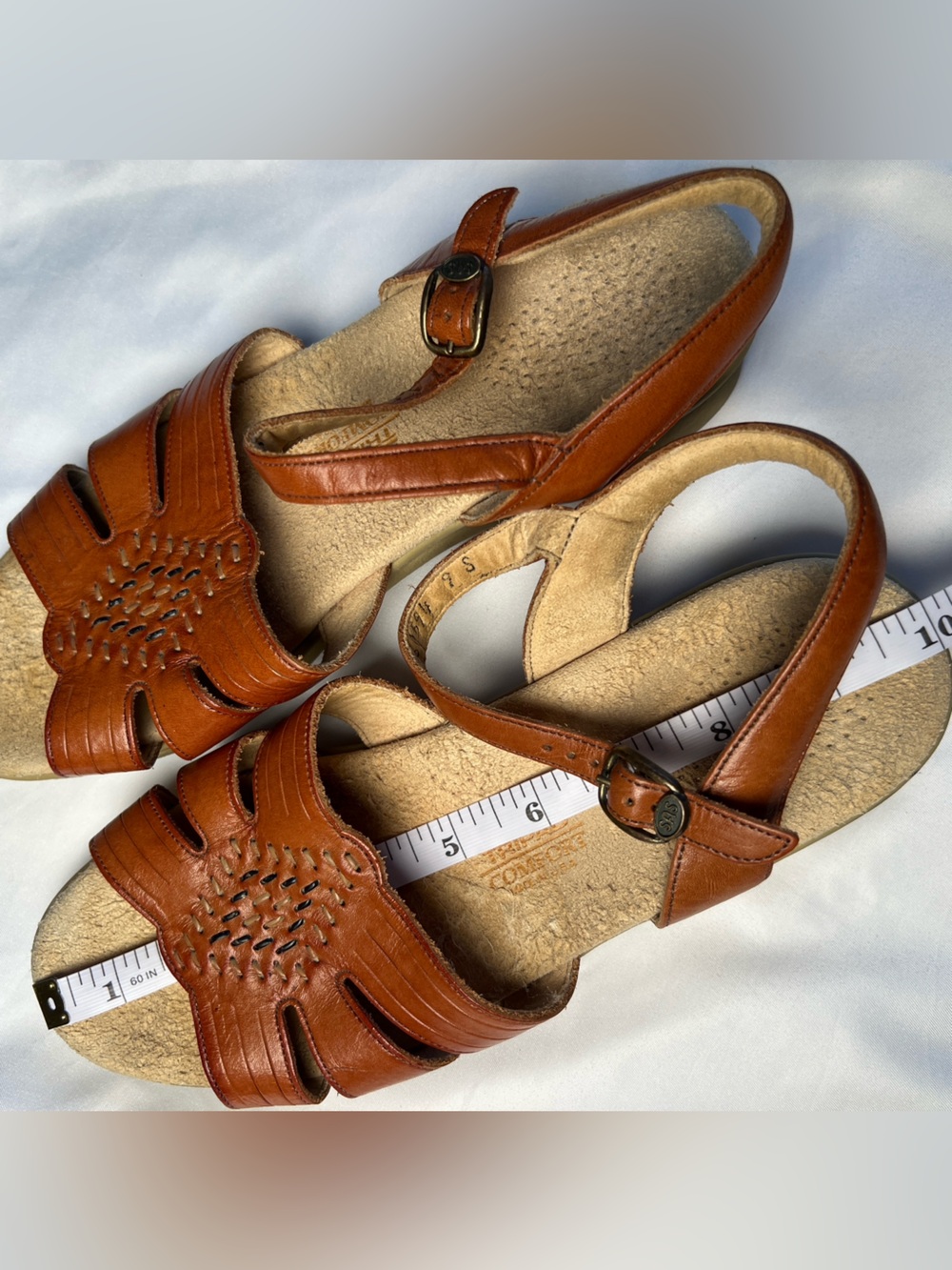 SAS Huarache Antique Tan Leather Sandals Women’s 9 S Slim - Picture 7 of 7